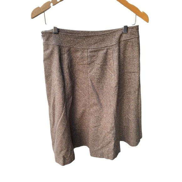 Pendleton Petite Virgin Wool / Silk Brown Lined Skirt I Size: 12 - Picture 8 of 13